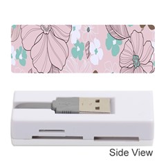 Background Texture Flowers Leaves Buds Memory Card Reader (stick)  by Simbadda