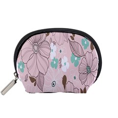 Background Texture Flowers Leaves Buds Accessory Pouches (small)  by Simbadda