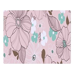 Background Texture Flowers Leaves Buds Double Sided Flano Blanket (large)  by Simbadda