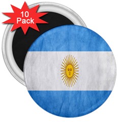 Argentina Texture Background 3  Magnets (10 Pack)  by Simbadda