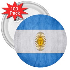 Argentina Texture Background 3  Buttons (100 Pack)  by Simbadda