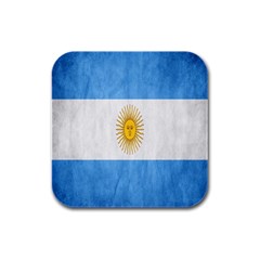 Argentina Texture Background Rubber Square Coaster (4 Pack)  by Simbadda