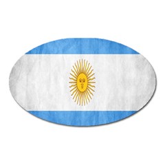 Argentina Texture Background Oval Magnet by Simbadda