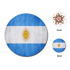 Argentina Texture Background Playing Cards (round)  by Simbadda