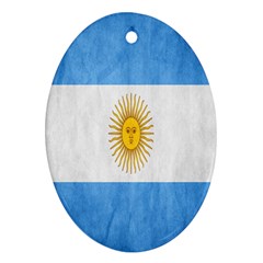 Argentina Texture Background Oval Ornament (two Sides) by Simbadda