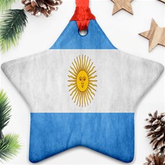 Argentina Texture Background Star Ornament (two Sides) by Simbadda