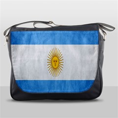 Argentina Texture Background Messenger Bags by Simbadda