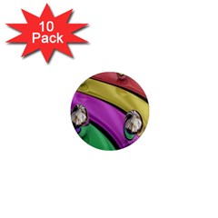 Balloons Colorful Rainbow Metal 1  Mini Magnet (10 Pack)  by Simbadda