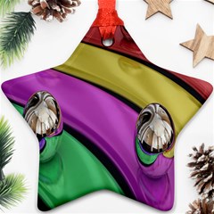 Balloons Colorful Rainbow Metal Star Ornament (two Sides) by Simbadda