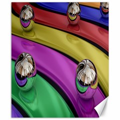 Balloons Colorful Rainbow Metal Canvas 8  X 10  by Simbadda