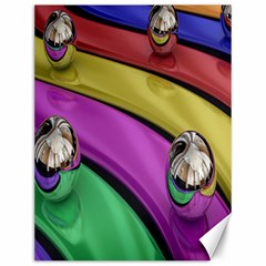 Balloons Colorful Rainbow Metal Canvas 12  X 16   by Simbadda