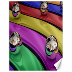 Balloons Colorful Rainbow Metal Canvas 18  X 24   by Simbadda