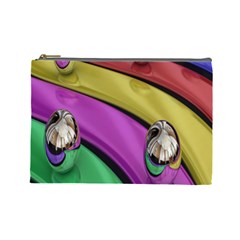 Balloons Colorful Rainbow Metal Cosmetic Bag (large) 