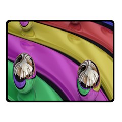 Balloons Colorful Rainbow Metal Fleece Blanket (small) by Simbadda