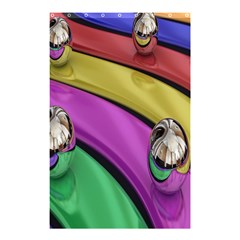 Balloons Colorful Rainbow Metal Shower Curtain 48  X 72  (small)  by Simbadda