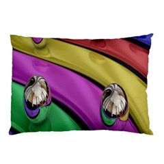 Balloons Colorful Rainbow Metal Pillow Case (two Sides) by Simbadda