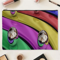 Balloons Colorful Rainbow Metal Cosmetic Bag (xxxl)  by Simbadda