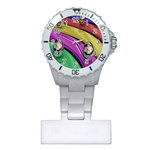 Balloons Colorful Rainbow Metal Plastic Nurses Watch Front