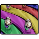 Balloons Colorful Rainbow Metal Double Sided Fleece Blanket (Medium)  58.8 x47.4  Blanket Back