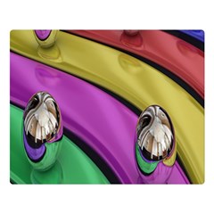 Balloons Colorful Rainbow Metal Double Sided Flano Blanket (large)  by Simbadda