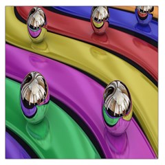 Balloons Colorful Rainbow Metal Large Satin Scarf (square) by Simbadda