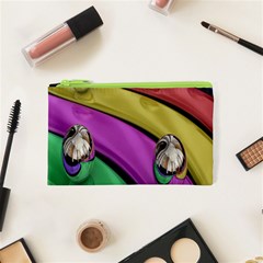 Balloons Colorful Rainbow Metal Cosmetic Bag (xs) by Simbadda