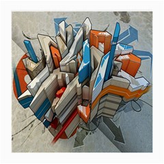 Abstraction Imagination City District Building Graffiti Medium Glasses Cloth (2-side) by Simbadda