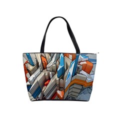 Abstraction Imagination City District Building Graffiti Shoulder Handbags by Simbadda