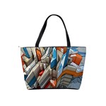 Abstraction Imagination City District Building Graffiti Shoulder Handbags Back