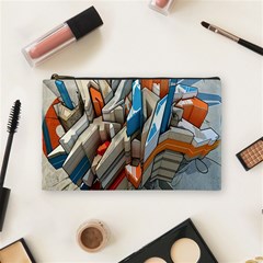 Abstraction Imagination City District Building Graffiti Cosmetic Bag (medium)  by Simbadda