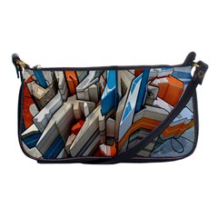 Abstraction Imagination City District Building Graffiti Shoulder Clutch Bags by Simbadda