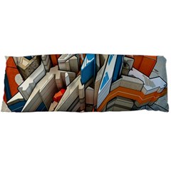 Abstraction Imagination City District Building Graffiti Body Pillow Case Dakimakura (two Sides) by Simbadda