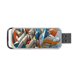 Abstraction Imagination City District Building Graffiti Portable Usb Flash (two Sides) by Simbadda