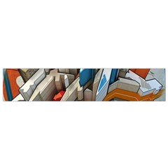 Abstraction Imagination City District Building Graffiti Flano Scarf (small) by Simbadda