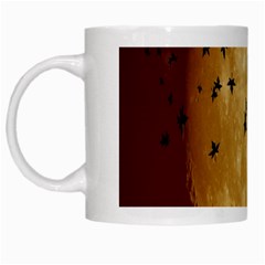 Birds Sky Planet Moon Shadow White Mugs by Simbadda