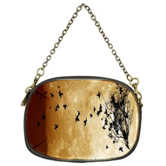 Birds Sky Planet Moon Shadow Chain Purses (one Side)  by Simbadda