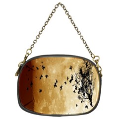 Birds Sky Planet Moon Shadow Chain Purses (two Sides)  by Simbadda