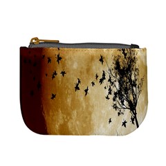 Birds Sky Planet Moon Shadow Mini Coin Purses by Simbadda