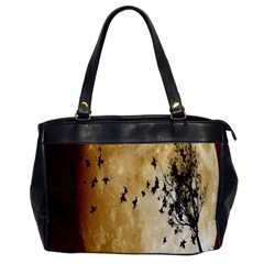 Birds Sky Planet Moon Shadow Office Handbags by Simbadda