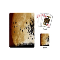 Birds Sky Planet Moon Shadow Playing Cards (mini)  by Simbadda