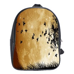 Birds Sky Planet Moon Shadow School Bags (xl)  by Simbadda