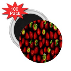 Berry Strawberry Many 2 25  Magnets (100 Pack)  by Simbadda