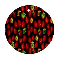 Berry Strawberry Many Round Ornament (two Sides) by Simbadda