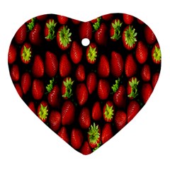 Berry Strawberry Many Heart Ornament (two Sides) by Simbadda