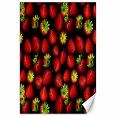 Berry Strawberry Many Canvas 12  X 18   by Simbadda