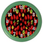 Berry Strawberry Many Color Wall Clocks Front