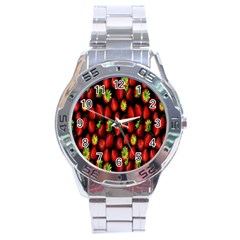 Berry Strawberry Many Stainless Steel Analogue Watch by Simbadda