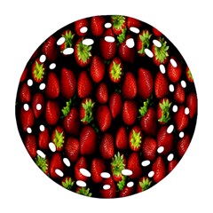 Berry Strawberry Many Round Filigree Ornament (two Sides) by Simbadda