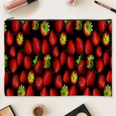 Berry Strawberry Many Cosmetic Bag (xxxl)  by Simbadda