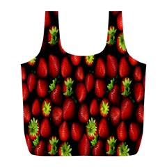 Berry Strawberry Many Full Print Recycle Bags (l)  by Simbadda